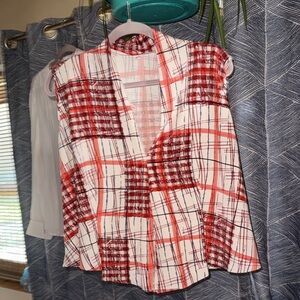 Plaid Sleeveless Women's Top